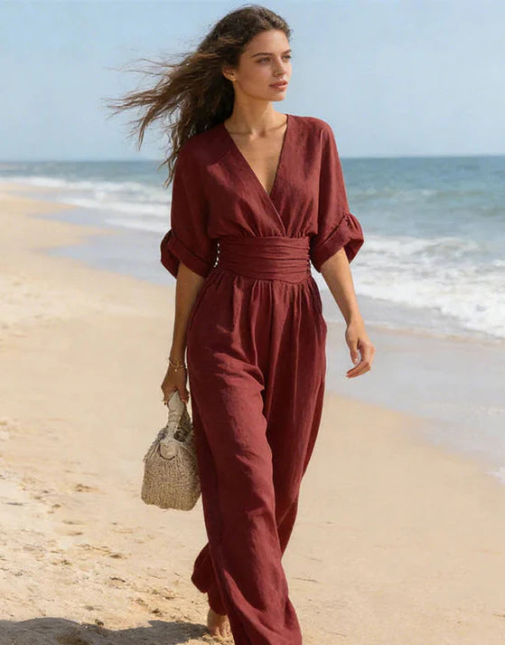 Elena™ | Mono Elegante de Escote en V