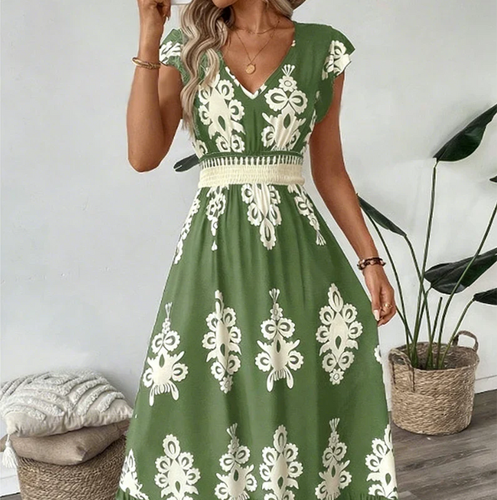 Candela™ | Vestido Maxi Barroco Elegancia Mediterránea